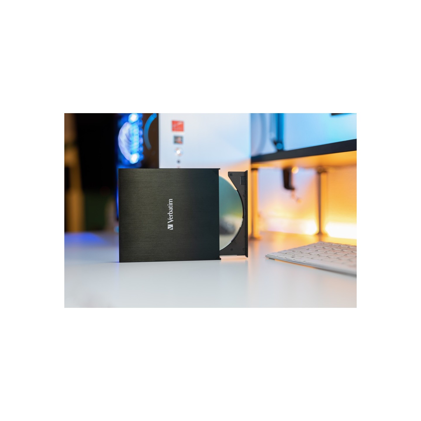 Verbatim External Slimline CD/DVD Writer USB 3.2 USB-C Black 43886 (Boxed) — Buy in Cyprus with Fast Delivery