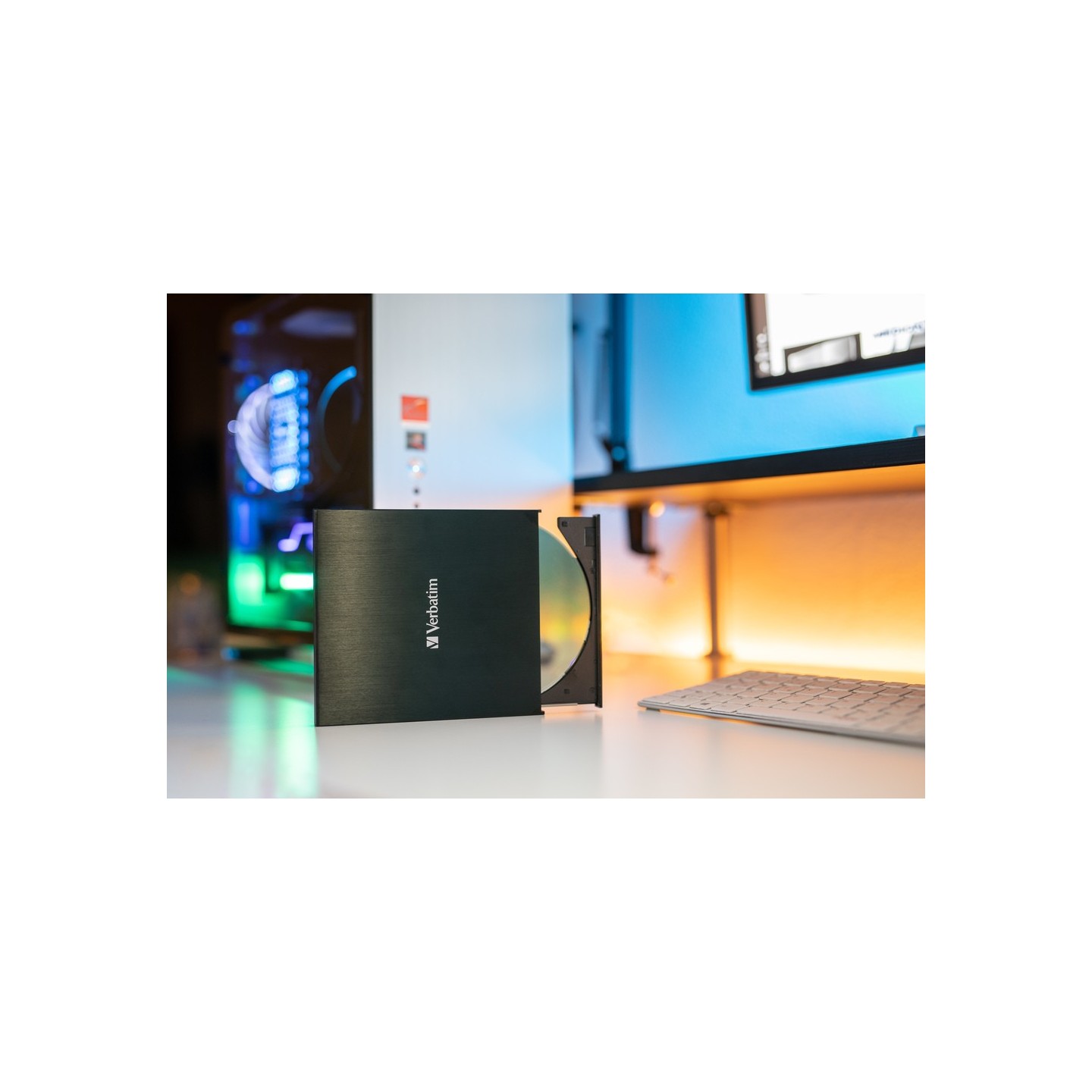 Verbatim External Slimline CD/DVD Writer USB 3.2 USB-C Black 43886 (Boxed) — Buy in Cyprus with Fast Delivery