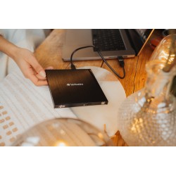 Buy Verbatim External Slimline CD DVD Writer - USB 3.2 USB-C Black in Cyprus, Nicosia, Limassol, Larnaka, Pafos