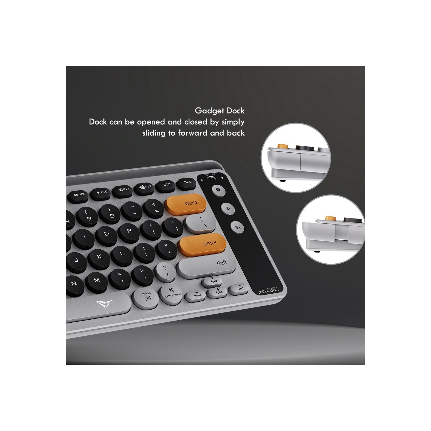 Alcatroz Jellybean AirDock 2 Wireless 2.4G+Bluetooth Keyboard Autumn Black (Boxed) — Buy in Cyprus with Fast Delivery