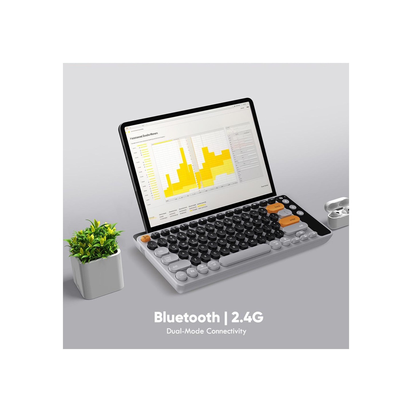 Alcatroz Jellybean AirDock 2 Wireless 2.4G+Bluetooth Keyboard Autumn Black (Boxed) — Buy in Cyprus with Fast Delivery