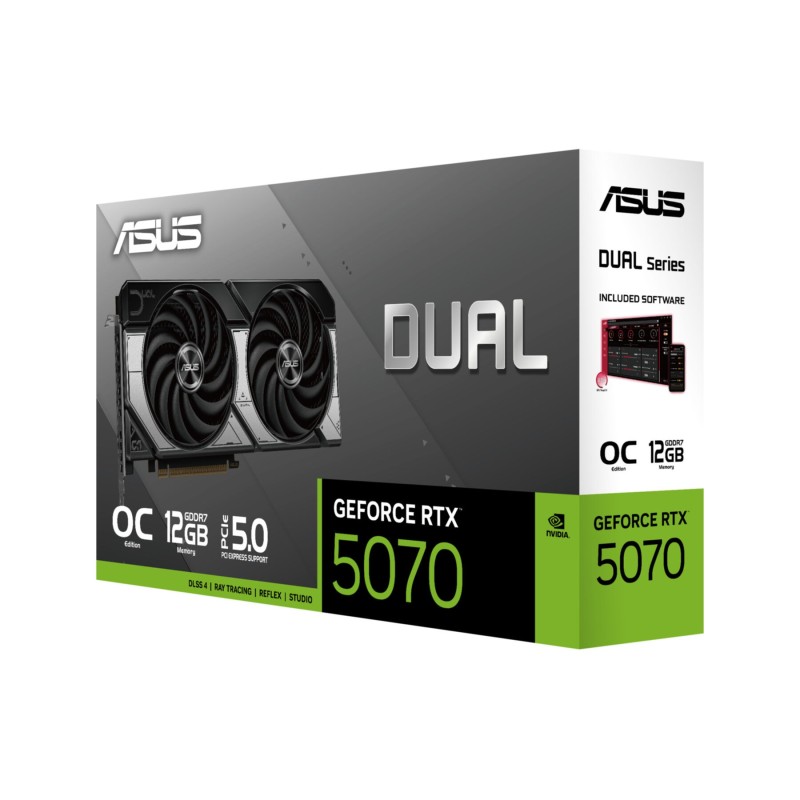Buy ASUS Dual OC GeForce RTX 5070 - 12GB GDDR7, Boost 2542 MHz, PCIe 5.0, Dual-F... in Cyprus, Nicosia, Limassol, Larnaka, Pafos