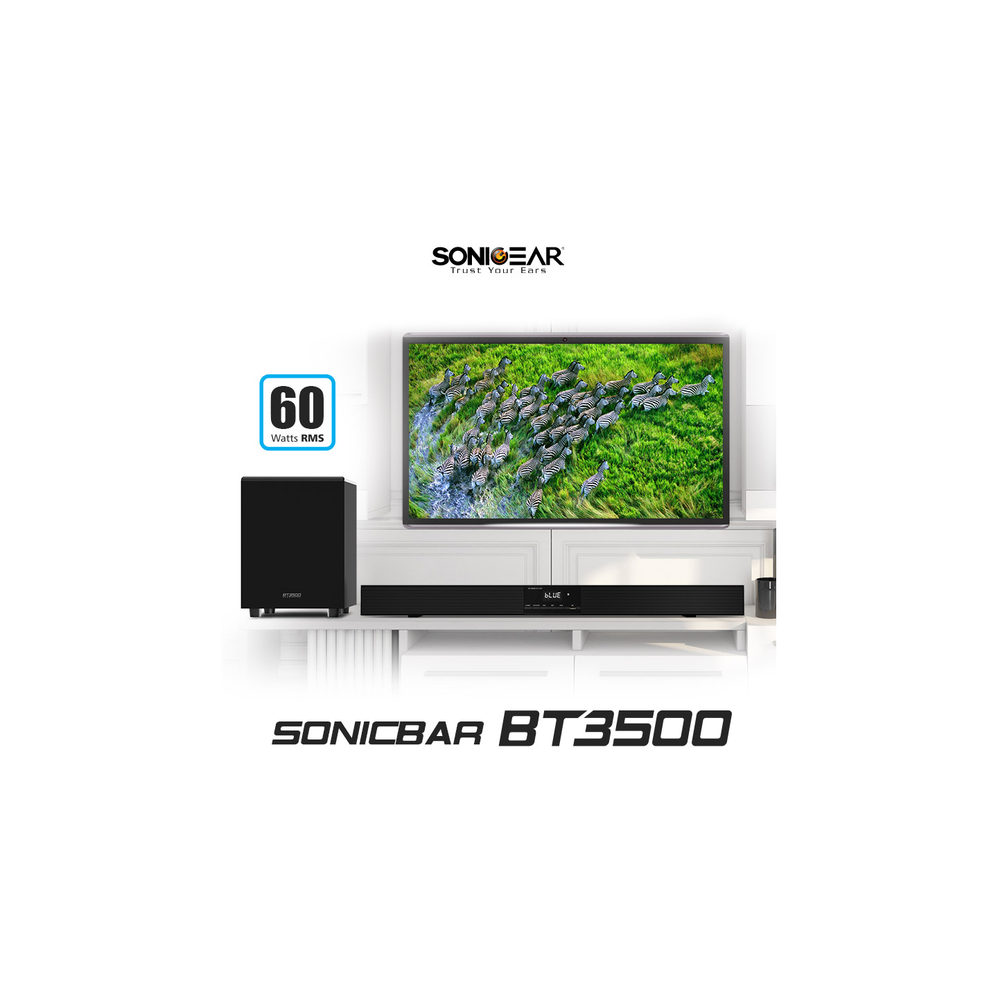 SonicGear Soundbar with Subwoofer - BT3500 - BT-USB-FM — Buy in Cyprus with Fast Delivery