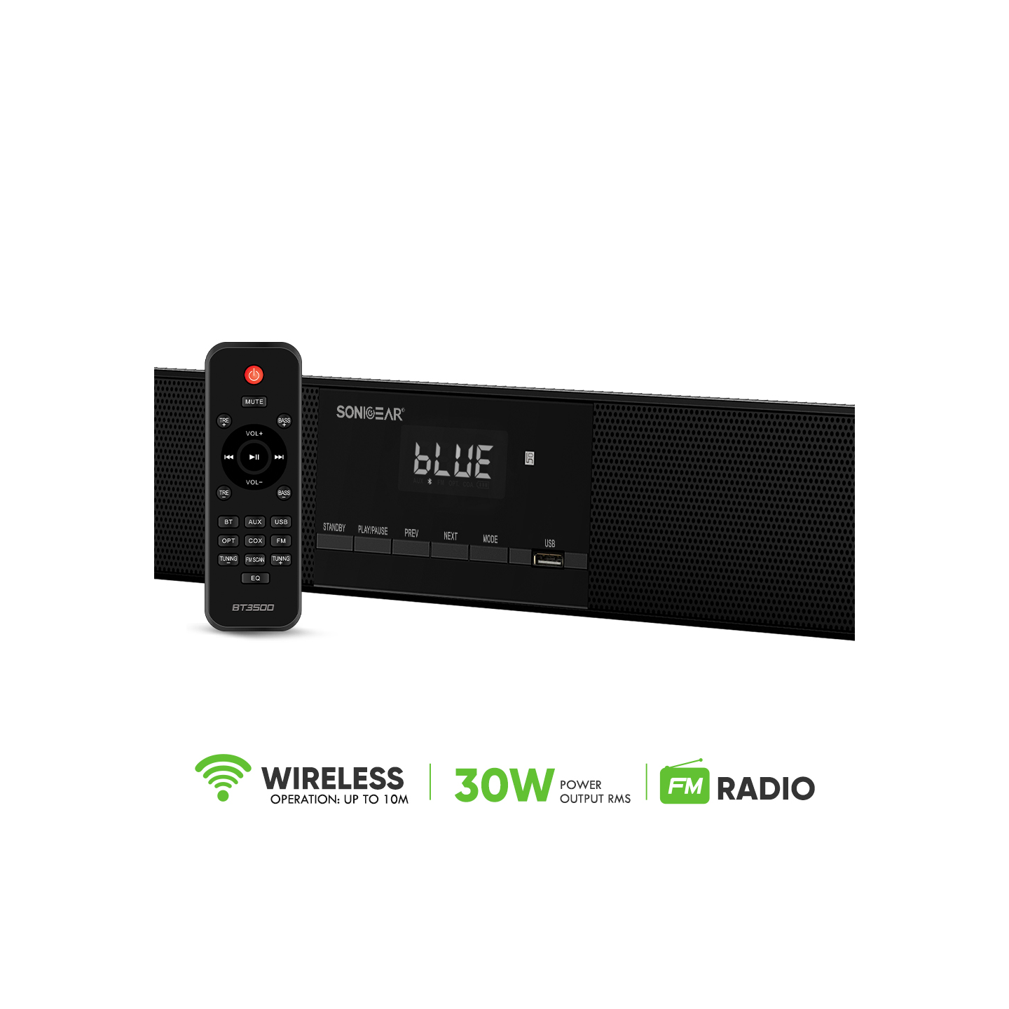 SonicGear Soundbar with Subwoofer - BT3500 - BT-USB-FM — Buy in Cyprus with Fast Delivery