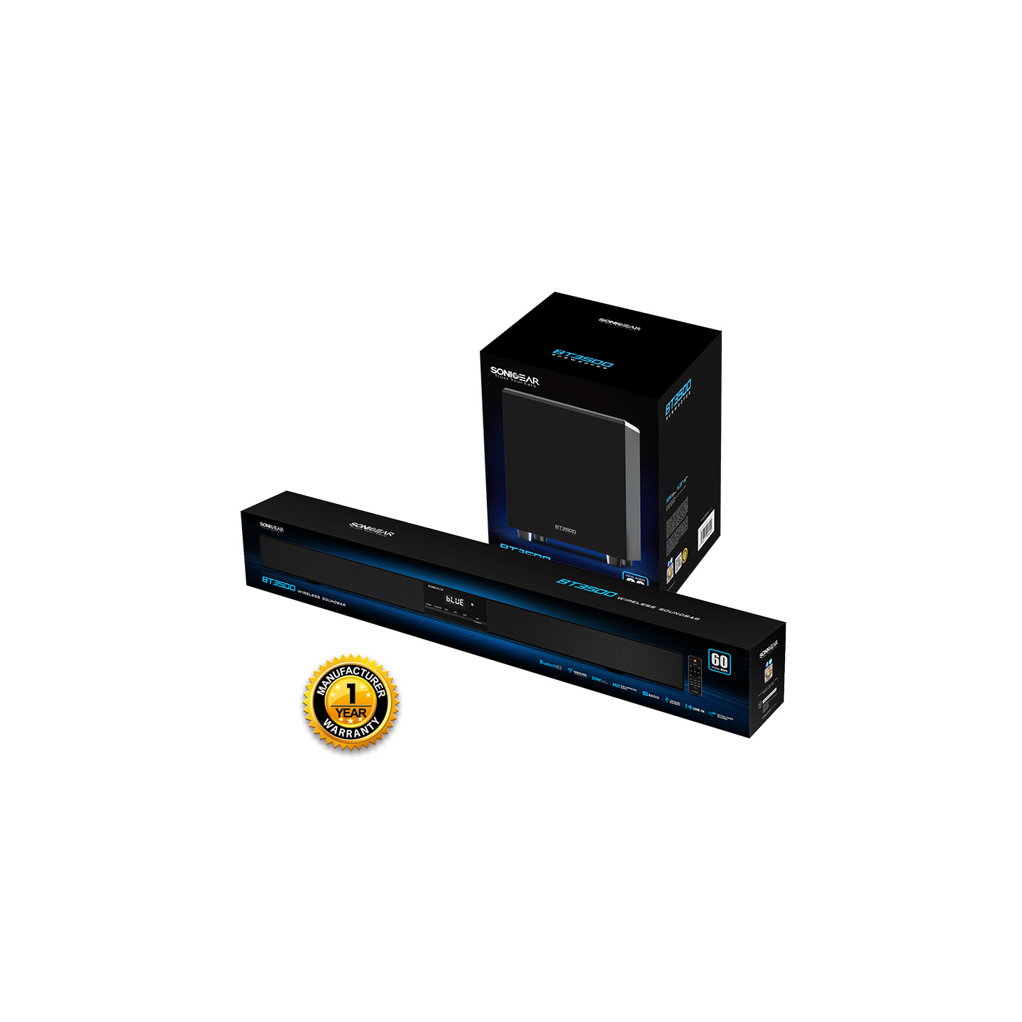 SonicGear Soundbar with Subwoofer - BT3500 - BT-USB-FM — Buy in Cyprus with Fast Delivery