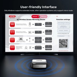 Buy Unitek Wireless Screen Sharing Adapter - Up to 25M - Black in Cyprus, Nicosia, Limassol, Larnaka, Pafos