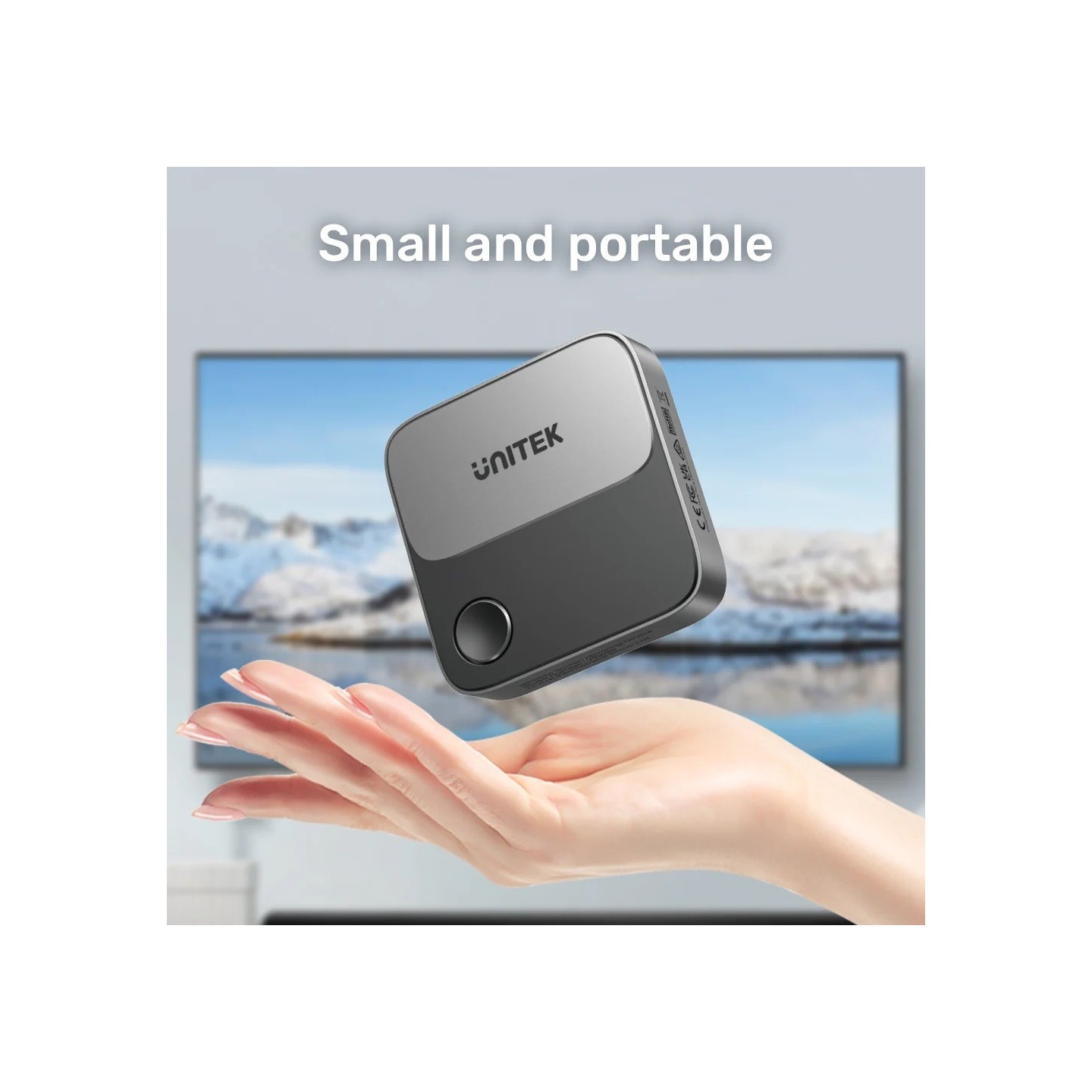 Unitek Wireless Screen Sharing Adapter - Up to 25M - Black — Buy in Cyprus with Fast Delivery