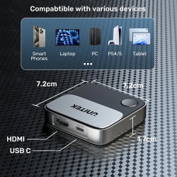 Buy Unitek Wireless Screen Sharing Adapter - Up to 25M - Black in Cyprus, Nicosia, Limassol, Larnaka, Pafos