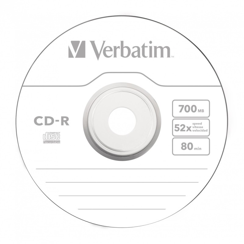 Buy Verbatim CD-R - 43432 - 700MB 52X 25-Pack Spindle Extra Protection in Cyprus, Nicosia, Limassol, Larnaka, Pafos