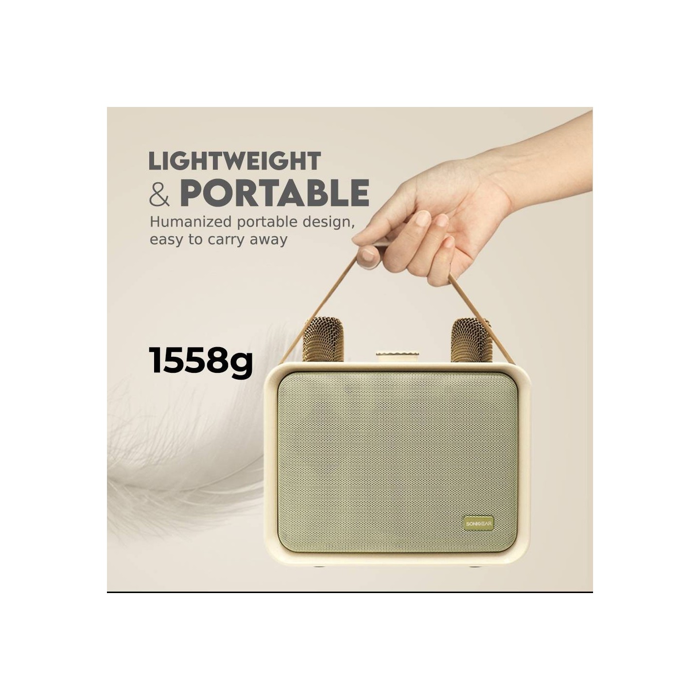 SonicGear Portable Speaker - K600 - SonicGear Portable Speaker BT Wireless Dual Mics iOX Souffle