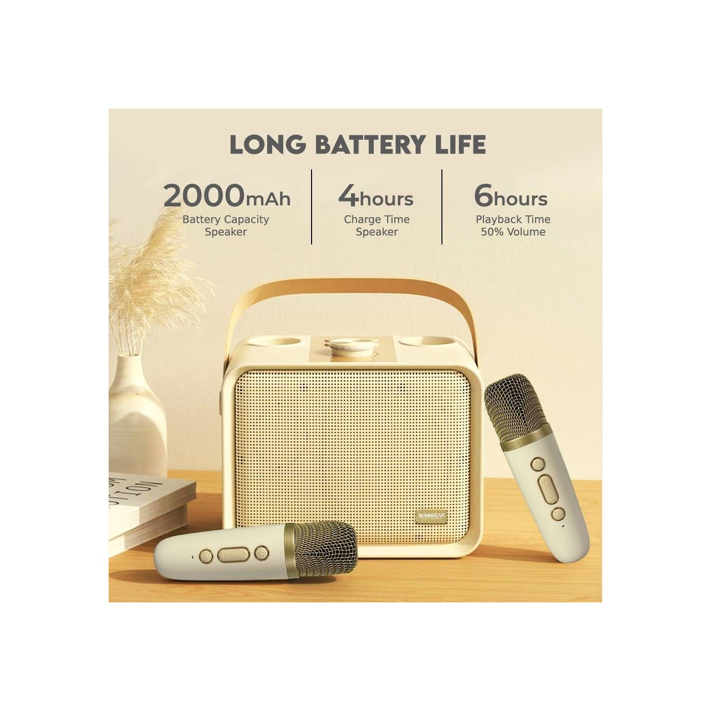 SonicGear Portable Speaker - K600 - SonicGear Portable Speaker BT Wireless Dual Mics iOX Souffle