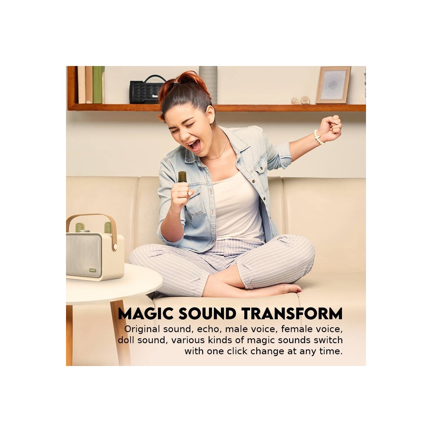 SonicGear Portable Speaker - K600 - SonicGear Portable Speaker BT Wireless Dual Mics iOX Souffle