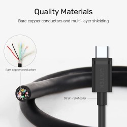 Unitek C14103BK-2M USB 3.0 USB-A to USB-C Cable 2.0m (Boxed) — Buy in Cyprus with Fast Delivery