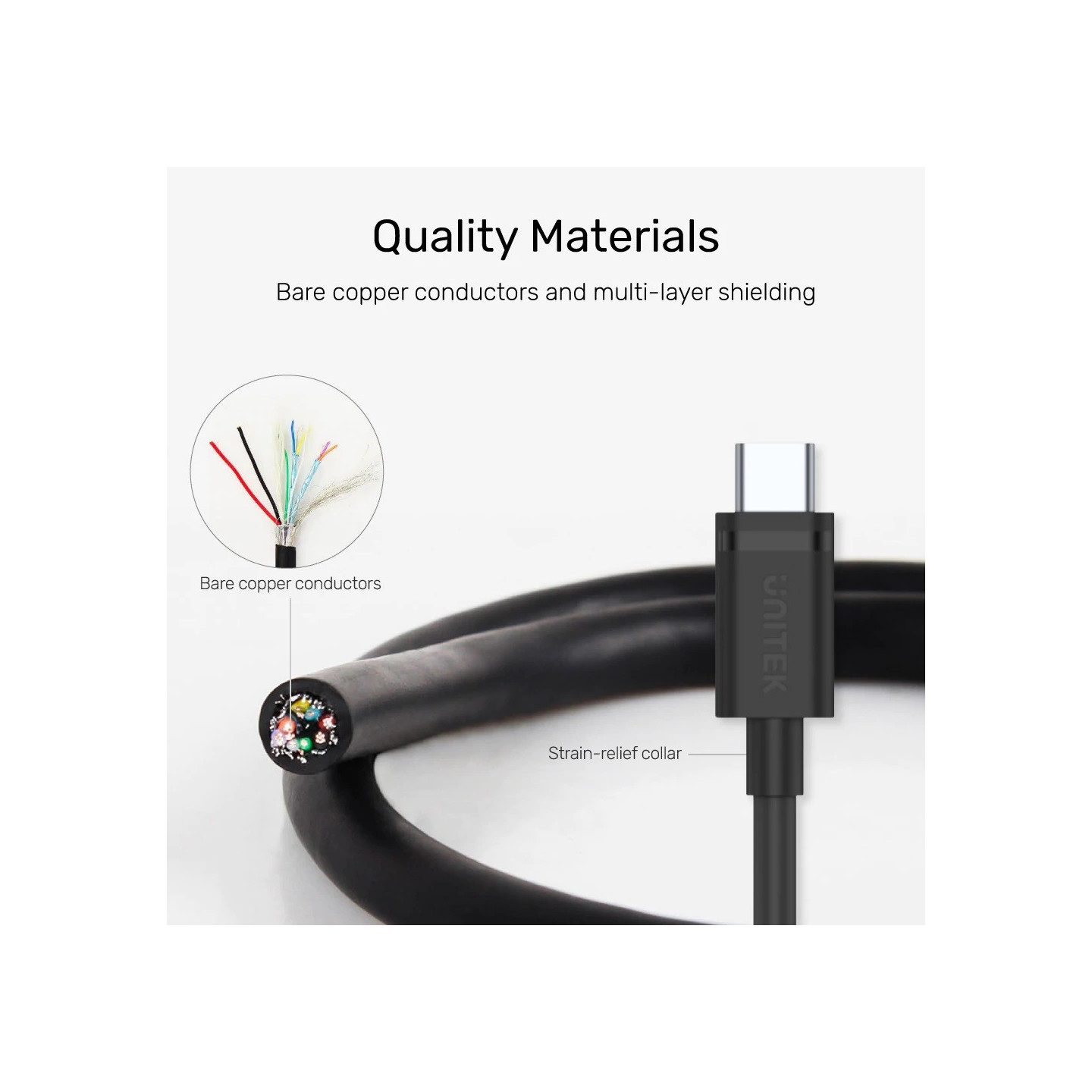 Unitek C14103BK-2M USB 3.0 USB-A to USB-C Cable 2.0m (Boxed) — Buy in Cyprus with Fast Delivery