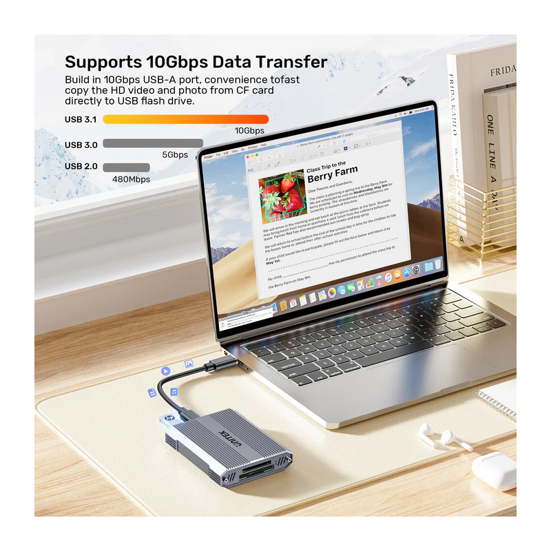 Buy Unitek R1022 Dual Read Write Card Reader USB-C to SD4.0+Micro SD3.0+CF Expre... in Cyprus, Nicosia, Limassol, Larnaka, Pafos