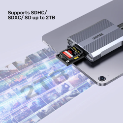 Buy Unitek R1022 Dual Read Write Card Reader USB-C to SD4.0+Micro SD3.0+CF Expre... in Cyprus, Nicosia, Limassol, Larnaka, Pafos