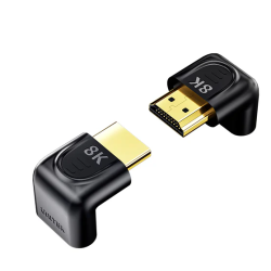Buy Unitek HDMI Adaptor - A1046ABK - 1x90 & 1x270 degrees RA 8K60Hz in Cyprus, Nicosia, Limassol, Larnaka, Pafos