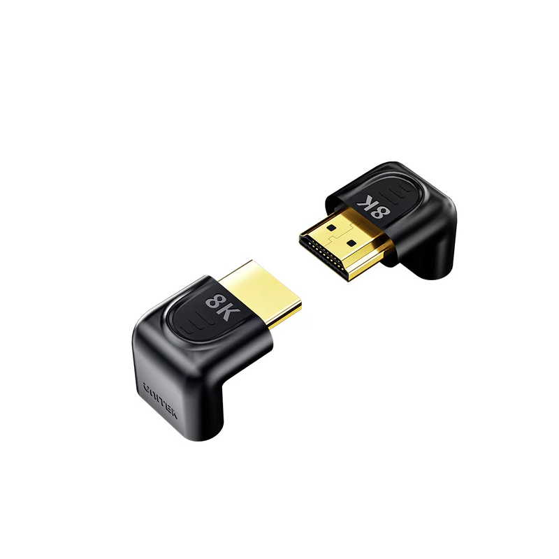 Buy Unitek HDMI Adaptor - A1046ABK - 1x90 & 1x270 degrees RA 8K60Hz in Cyprus, Nicosia, Limassol, Larnaka, Pafos