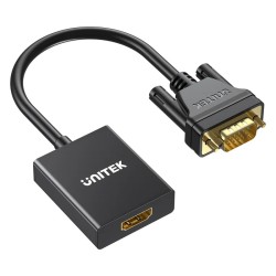 Buy Unitek Converter VGA to HDMI Adapter - with Audio & Power Port in Cyprus, Nicosia, Limassol, Larnaka, Pafos