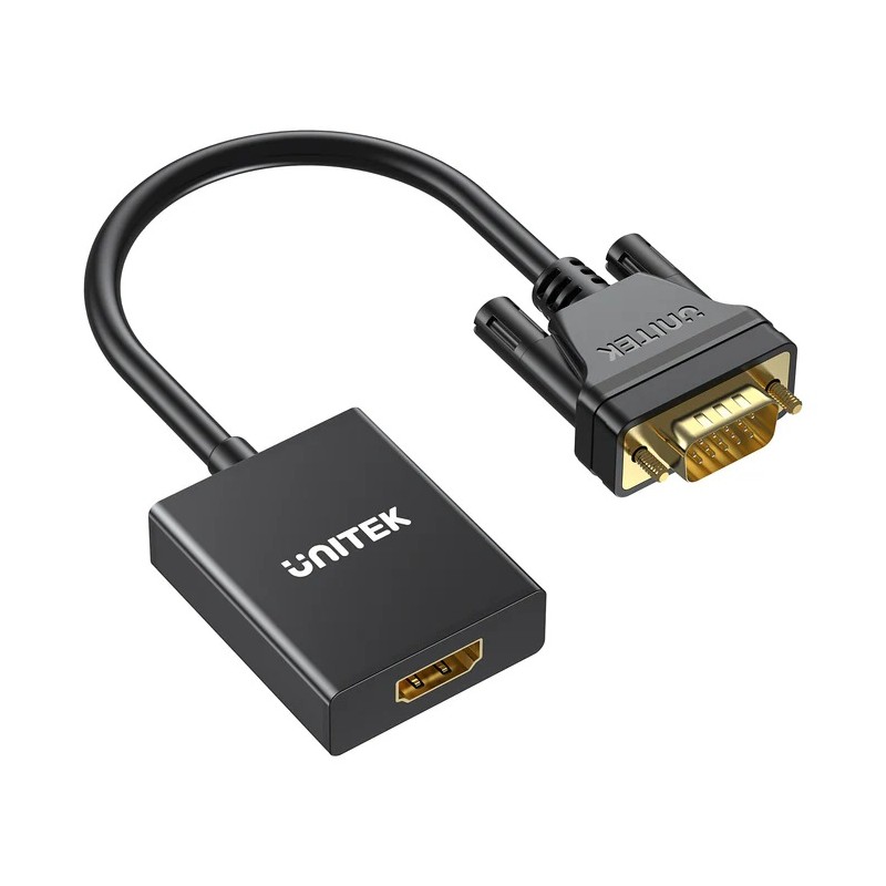 Buy Unitek Converter VGA to HDMI Adapter - with Audio & Power Port in Cyprus, Nicosia, Limassol, Larnaka, Pafos