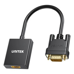Buy Unitek Converter VGA to HDMI Adapter - with Audio & Power Port in Cyprus, Nicosia, Limassol, Larnaka, Pafos