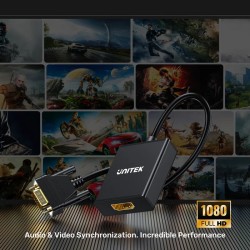 Buy Unitek Converter VGA to HDMI Adapter - with Audio & Power Port in Cyprus, Nicosia, Limassol, Larnaka, Pafos