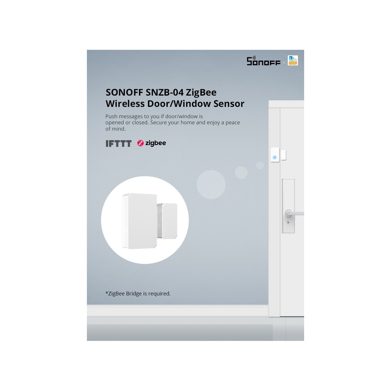 Sonoff ZigBee Wireless Door Window Sensor - SNZB-04 - ZigBee Wireless Door Window Sensor — Buy in Cyprus with Fast Delivery