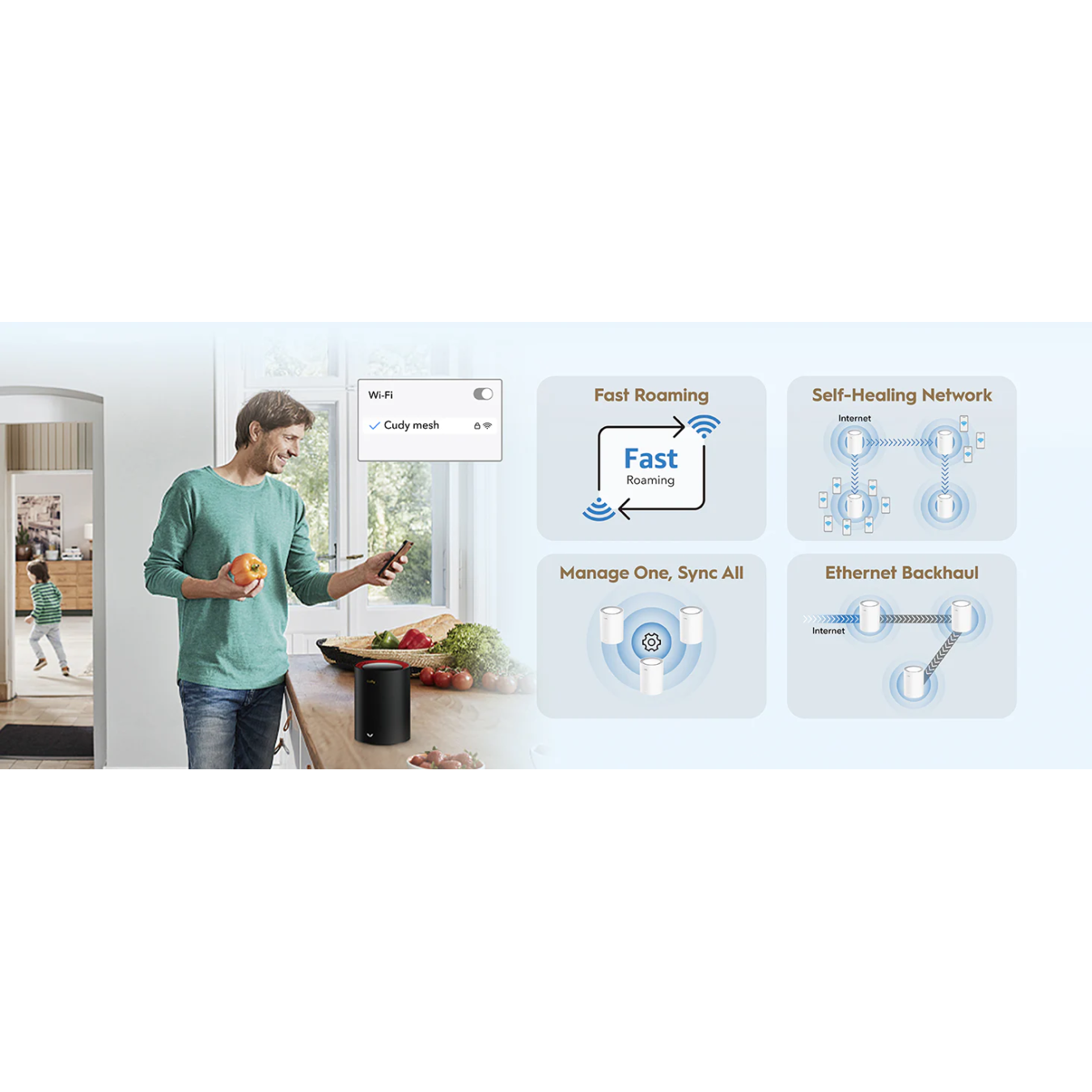 Cudy M3000 – AX3000 Wi-Fi 6 Mesh System 2-Pack 2.5GbE | Armenius Store