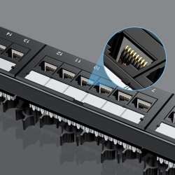 Buy Unitek Network Patch Panel - T003A - 24-Port CAT6 UTP Patch Panel in Cyprus, Nicosia, Limassol, Larnaka, Pafos