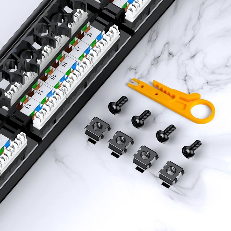 Buy Unitek Network Patch Panel - T003A - 24-Port CAT6 UTP Patch Panel in Cyprus, Nicosia, Limassol, Larnaka, Pafos