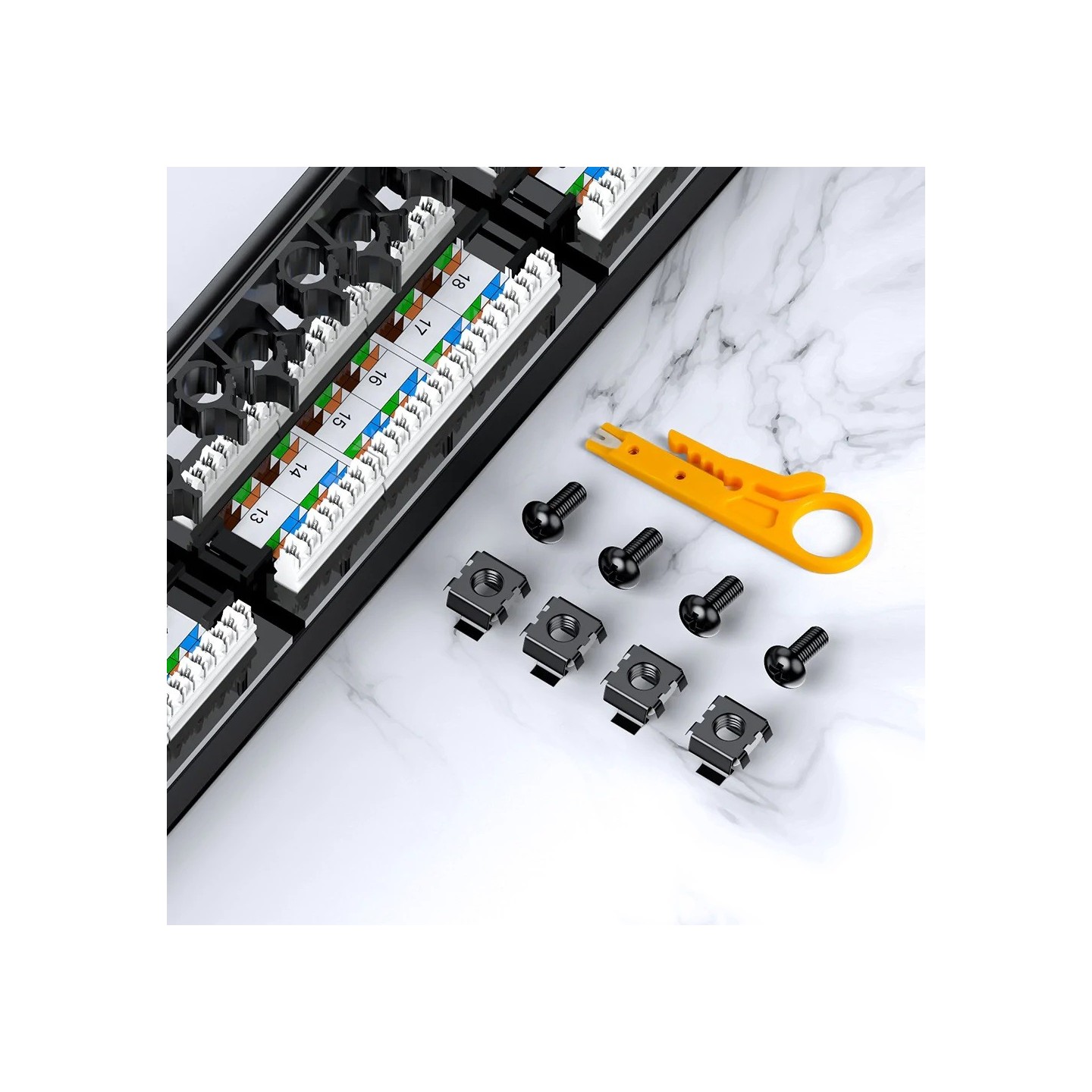 Unitek Network Patch Panel - T003A - 24-Port CAT6 UTP Patch Panel — Buy in Cyprus with Fast Delivery