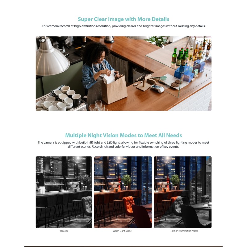 Buy Dahua IP - T4A-PV - 4.0MP 2.8mm Wifi Dome Dual Illumination in Cyprus, Nicosia, Limassol, Larnaka, Pafos