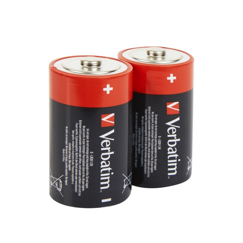 Buy Verbatim Alkaline Batteries - D, 2pcs in Cyprus, Nicosia, Limassol, Larnaka, Pafos
