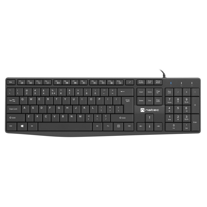 Natec Nautilus NKL-1950 Wired Keyboard - Black US Slim (Boxed) — Buy in Cyprus with Fast Delivery