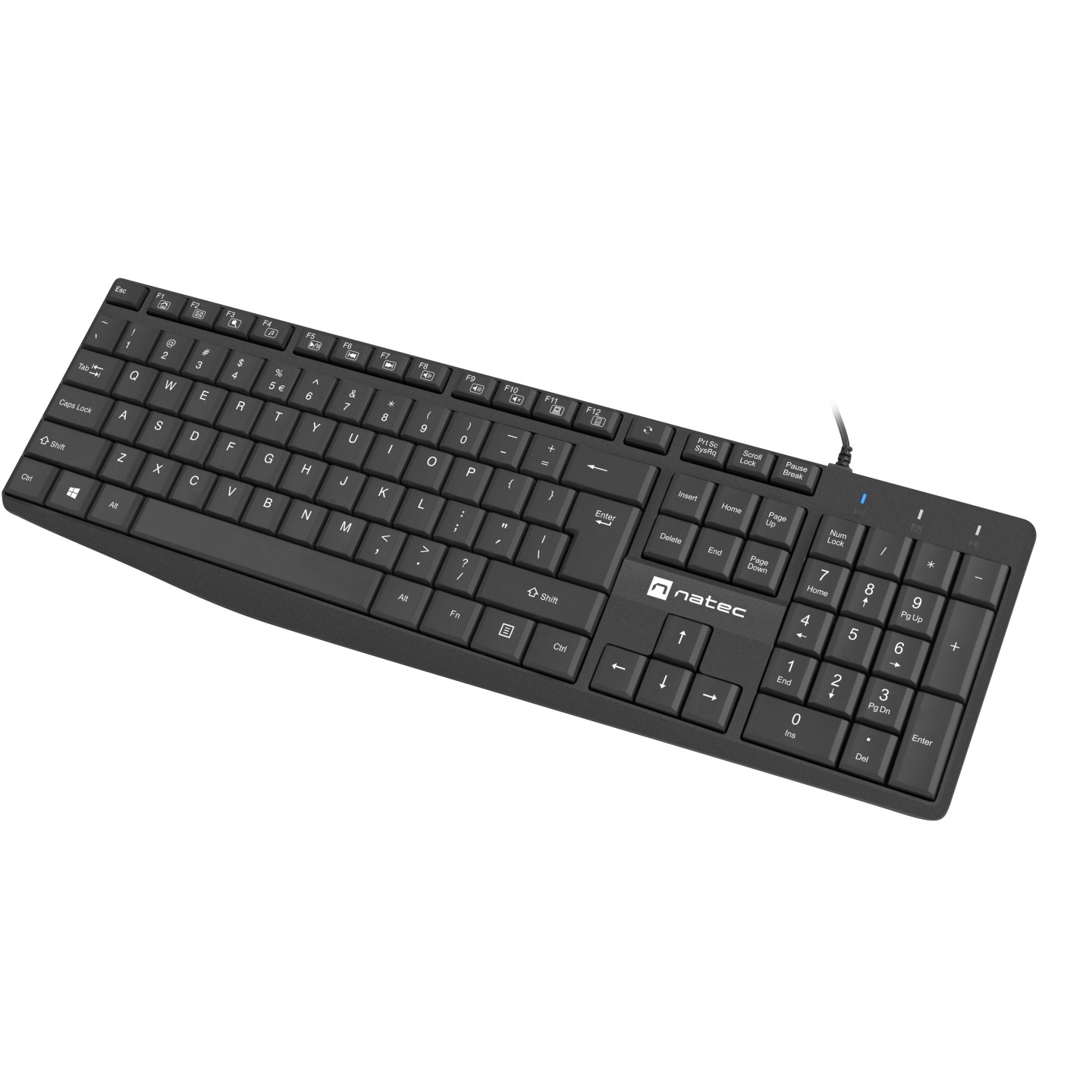 Natec Nautilus NKL-1950 Wired Keyboard - Black US Slim (Boxed) — Buy in Cyprus with Fast Delivery
