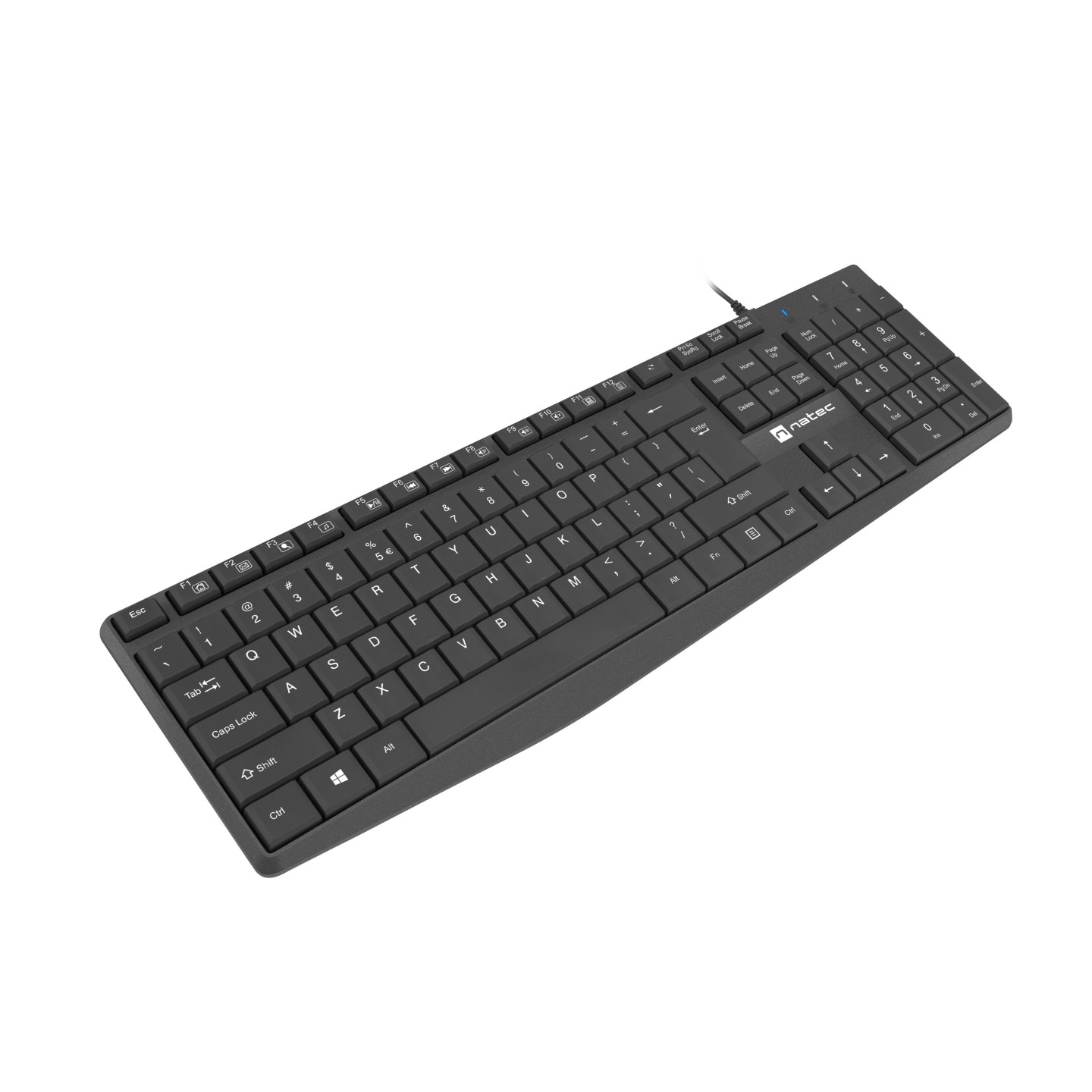Natec Nautilus NKL-1950 Wired Keyboard - Black US Slim (Boxed) — Buy in Cyprus with Fast Delivery
