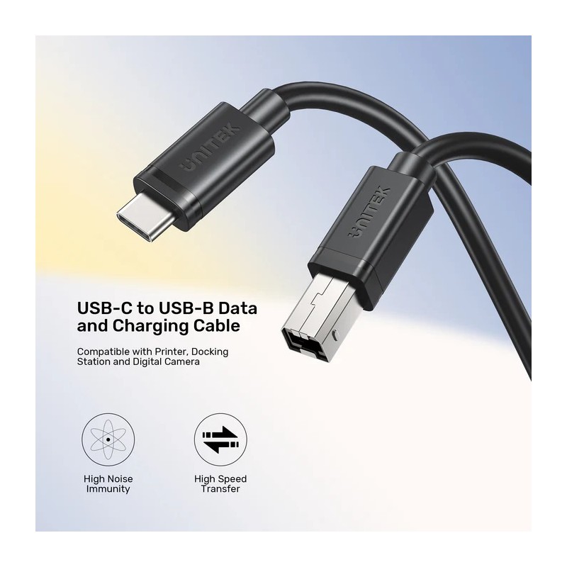 Buy Unitek USB-C 2.0 to USB-B Printer Cable - 1.0m in Cyprus, Nicosia, Limassol, Larnaka, Pafos