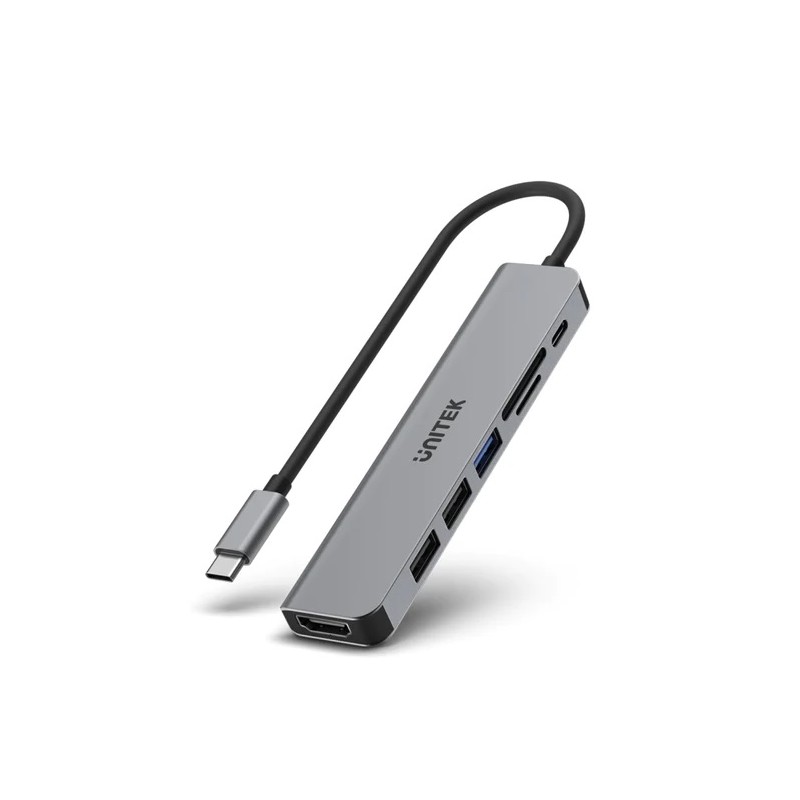 Buy Unitek USB-C Hub - H1118A - USB3.0, HDMI, SD, PD100W in Cyprus, Nicosia, Limassol, Larnaka, Pafos