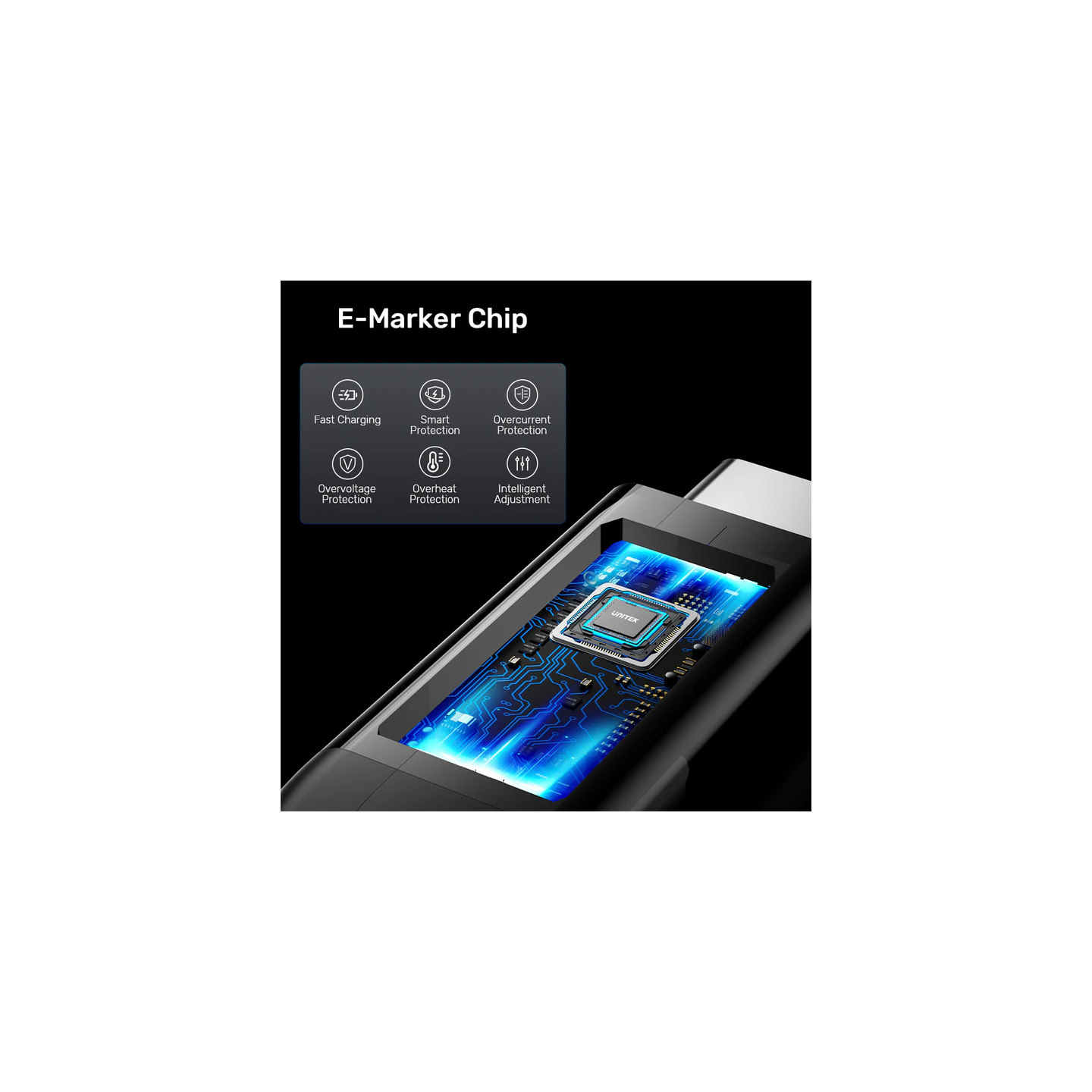 Unitek USB 4.0 Cable - C14100ABK01-2M - 2.0m 240W+40G+8K60HZ — Buy in Cyprus with Fast Delivery