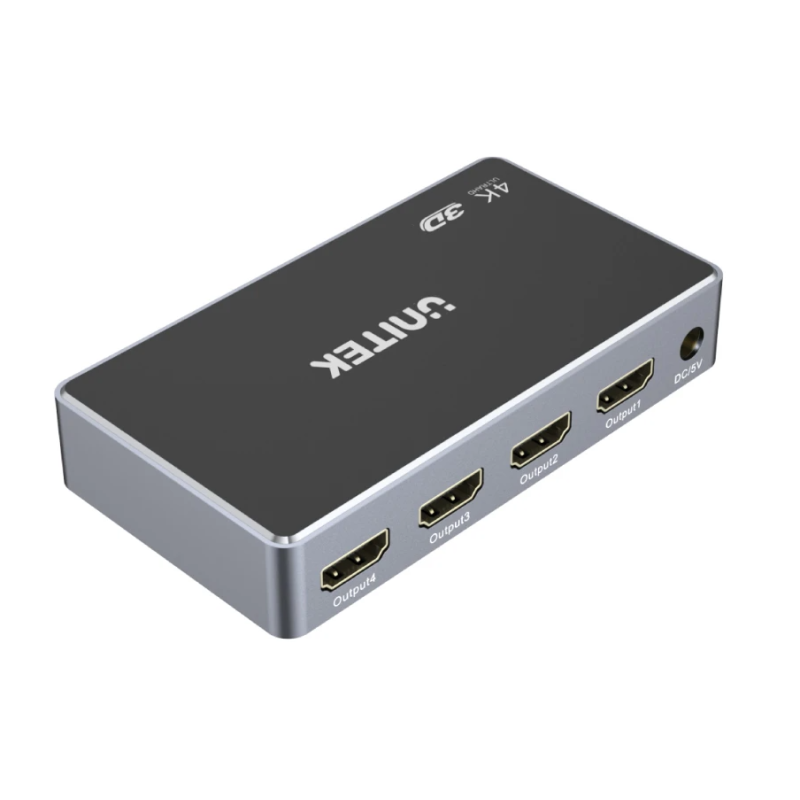 Buy Unitek HDMI Splitter - V1109A - 1 In-4 Out Black Space Grey in Cyprus, Nicosia, Limassol, Larnaka, Pafos