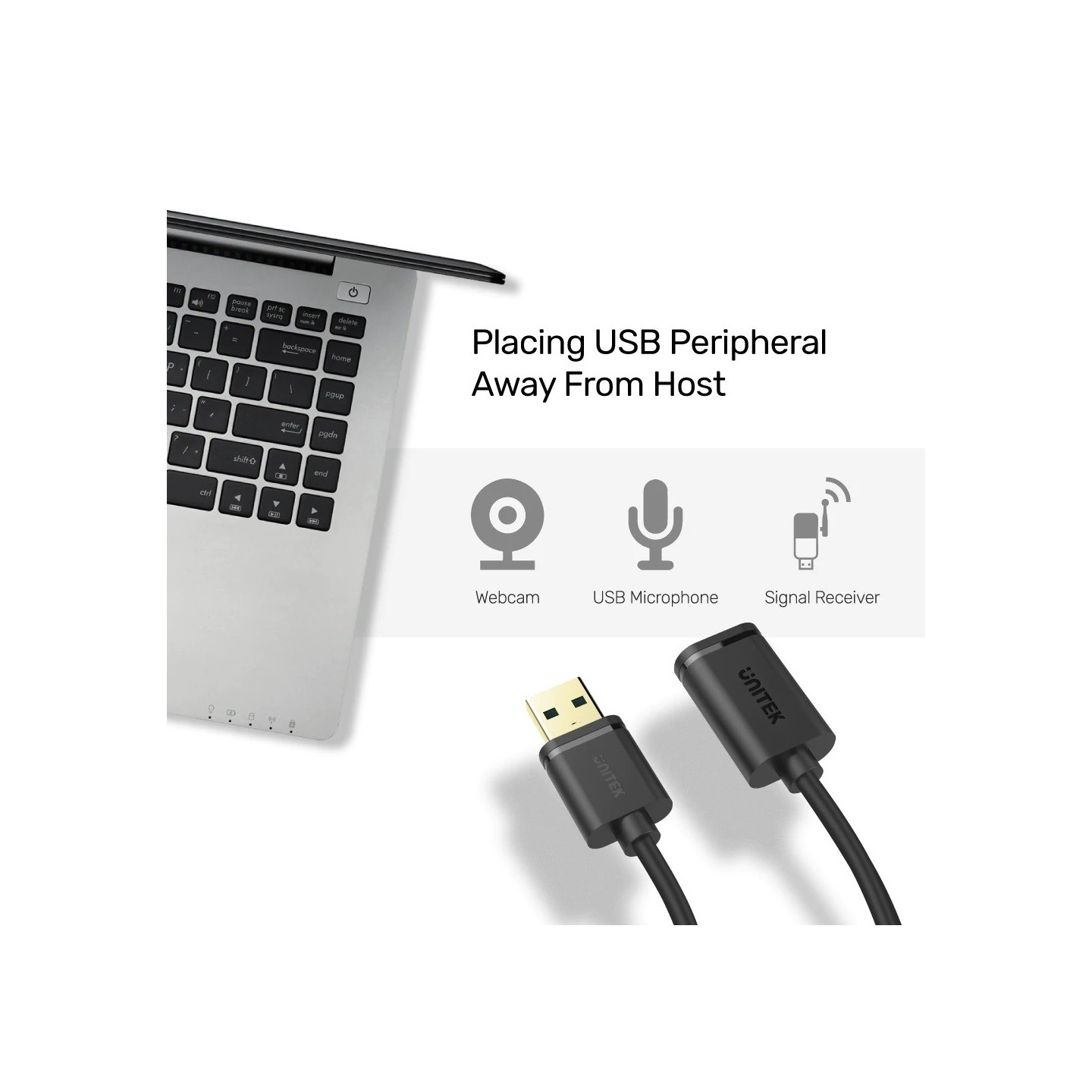 Unitek UCE USB-A 3.0 Extension Cable 1.0m - Y-C457GBK - USB-A 3.0 Extension Cable 1.0m — Buy in Cyprus with Fast Delivery