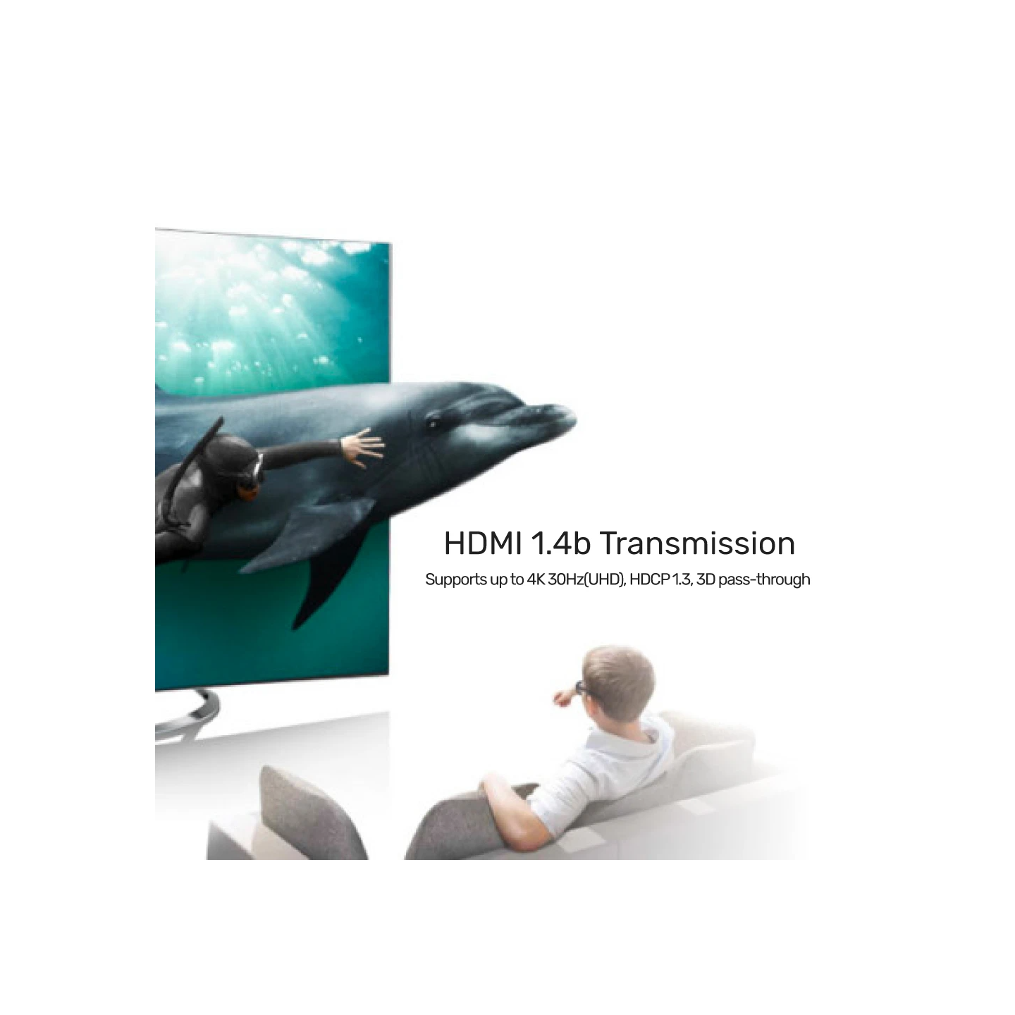 Unitek HDMI Splitter - V1109A - 1 In-4 Out Black Space Grey — Buy in Cyprus with Fast Delivery