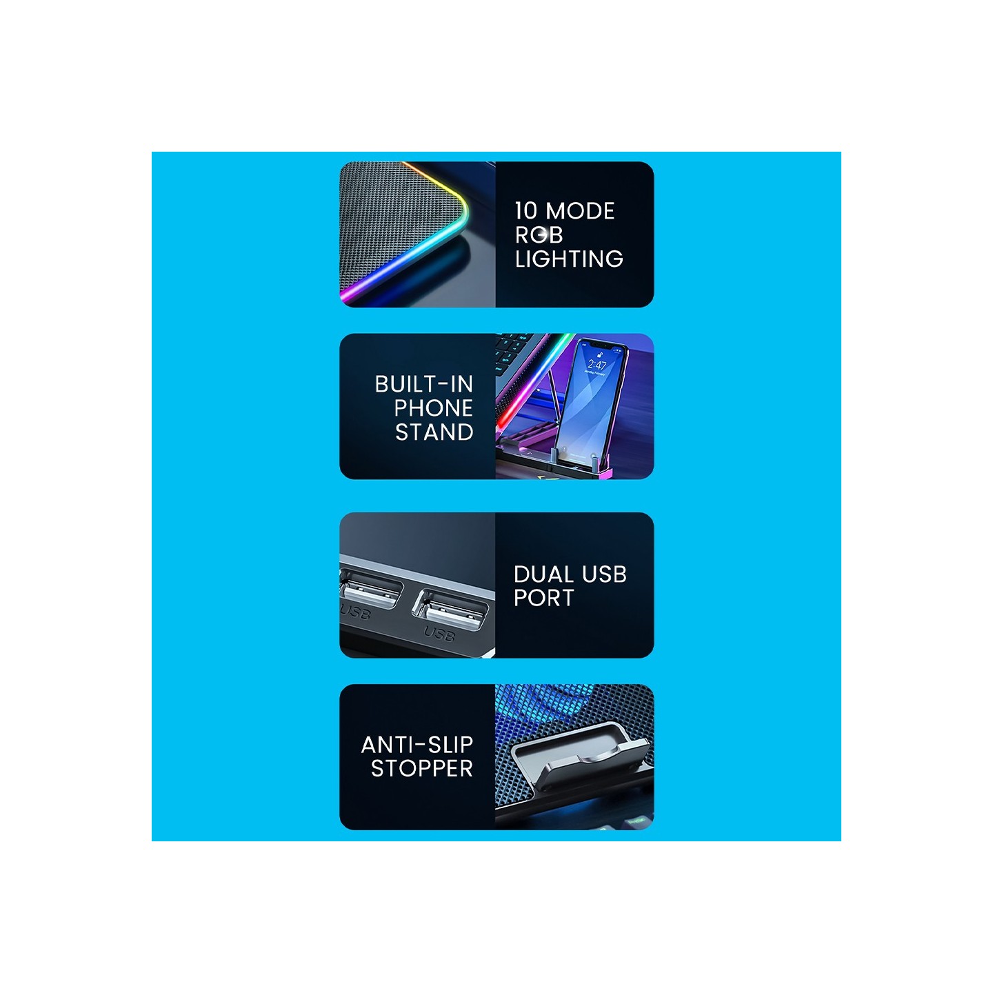 Alcatroz Laptop Cooler - Vendaval G2 - RGB Black — Buy in Cyprus with Fast Delivery