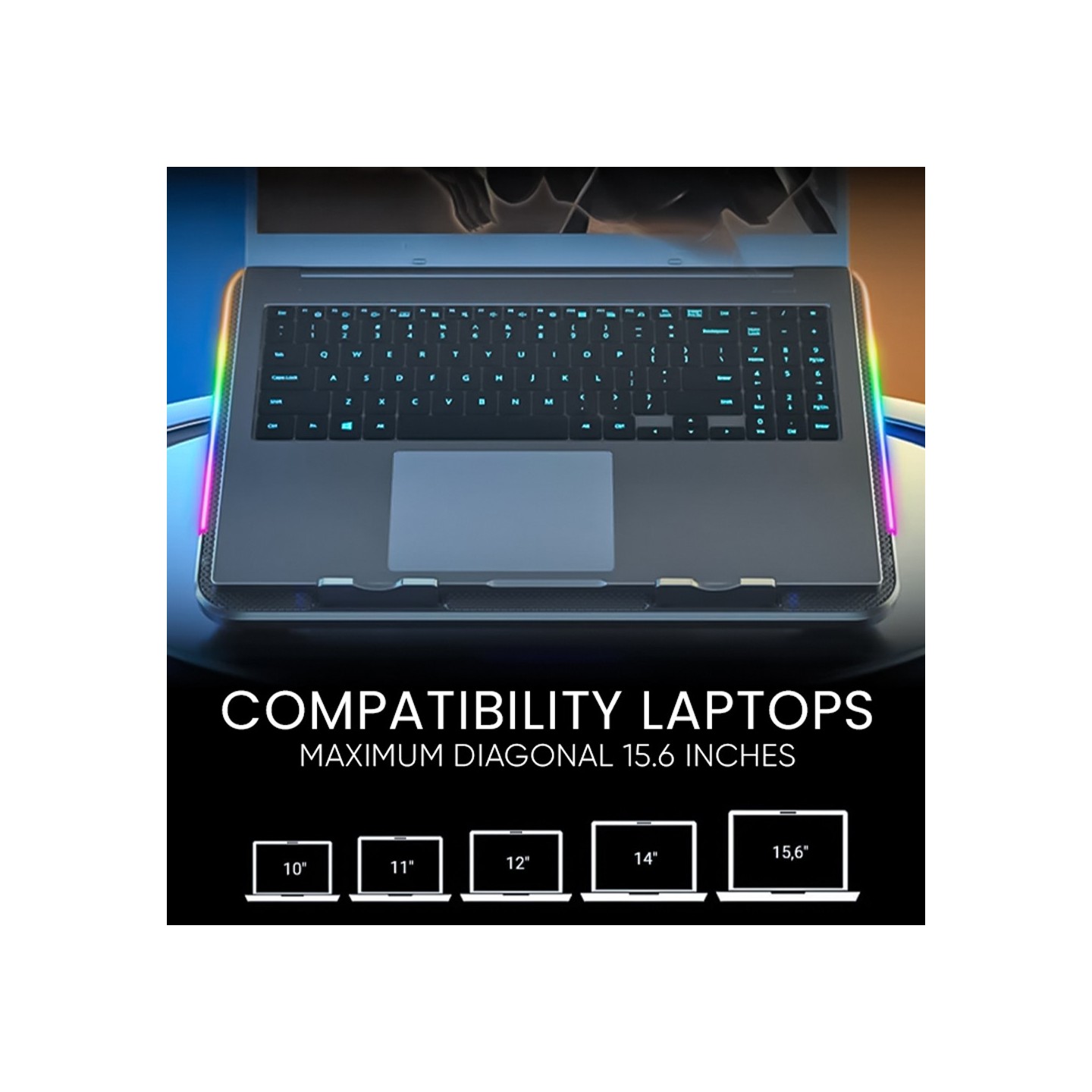 Alcatroz Laptop Cooler - Vendaval G2 - RGB Black — Buy in Cyprus with Fast Delivery