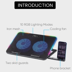 Buy Alcatroz Laptop Cooler - Vendaval G2 - RGB Black in Cyprus, Nicosia, Limassol, Larnaka, Pafos