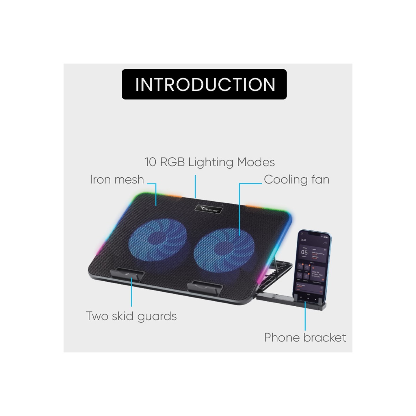 Alcatroz Laptop Cooler - Vendaval G2 - RGB Black — Buy in Cyprus with Fast Delivery