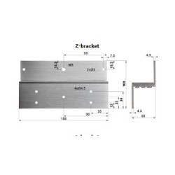 Buy Dahua AC Single Door Magnetic ZL Bracket - ASF280A - For ASF280A in Cyprus, Nicosia, Limassol, Larnaka, Pafos