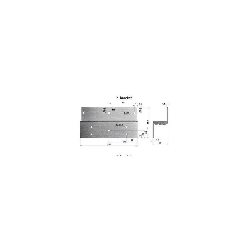 Buy Dahua AC Single Door Magnetic ZL Bracket - ASF280A - For ASF280A in Cyprus, Nicosia, Limassol, Larnaka, Pafos