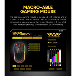 Armaggeddon Scorpion 3 Pro-Gaming Mouse - 4800 CPI - Free Mousepad (Boxed) — Buy in Cyprus with Fast Delivery