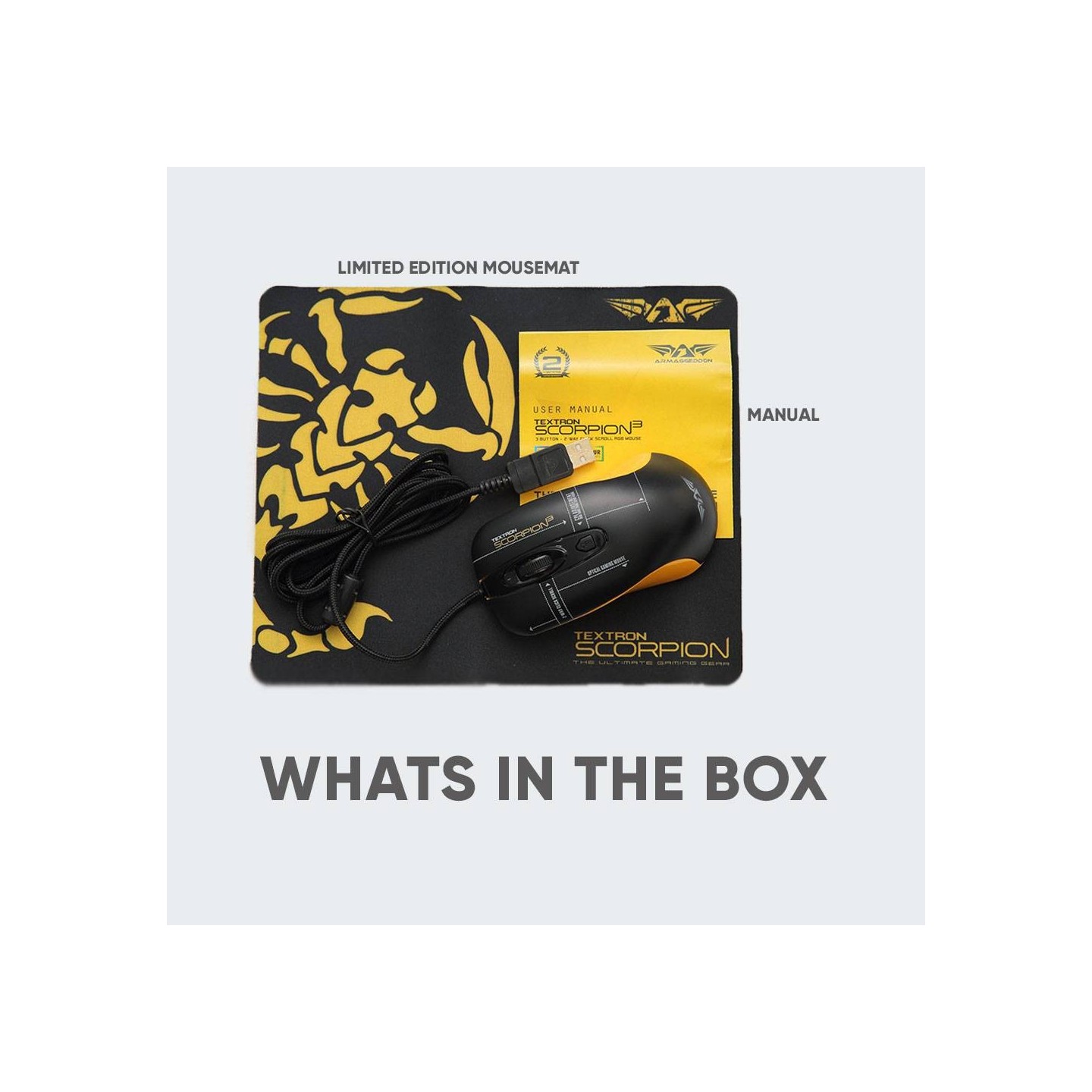Armaggeddon Scorpion 3 Pro-Gaming Mouse - 4800 CPI - Free Mousepad (Boxed) — Buy in Cyprus with Fast Delivery